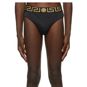 Versace mens black swim brief size large